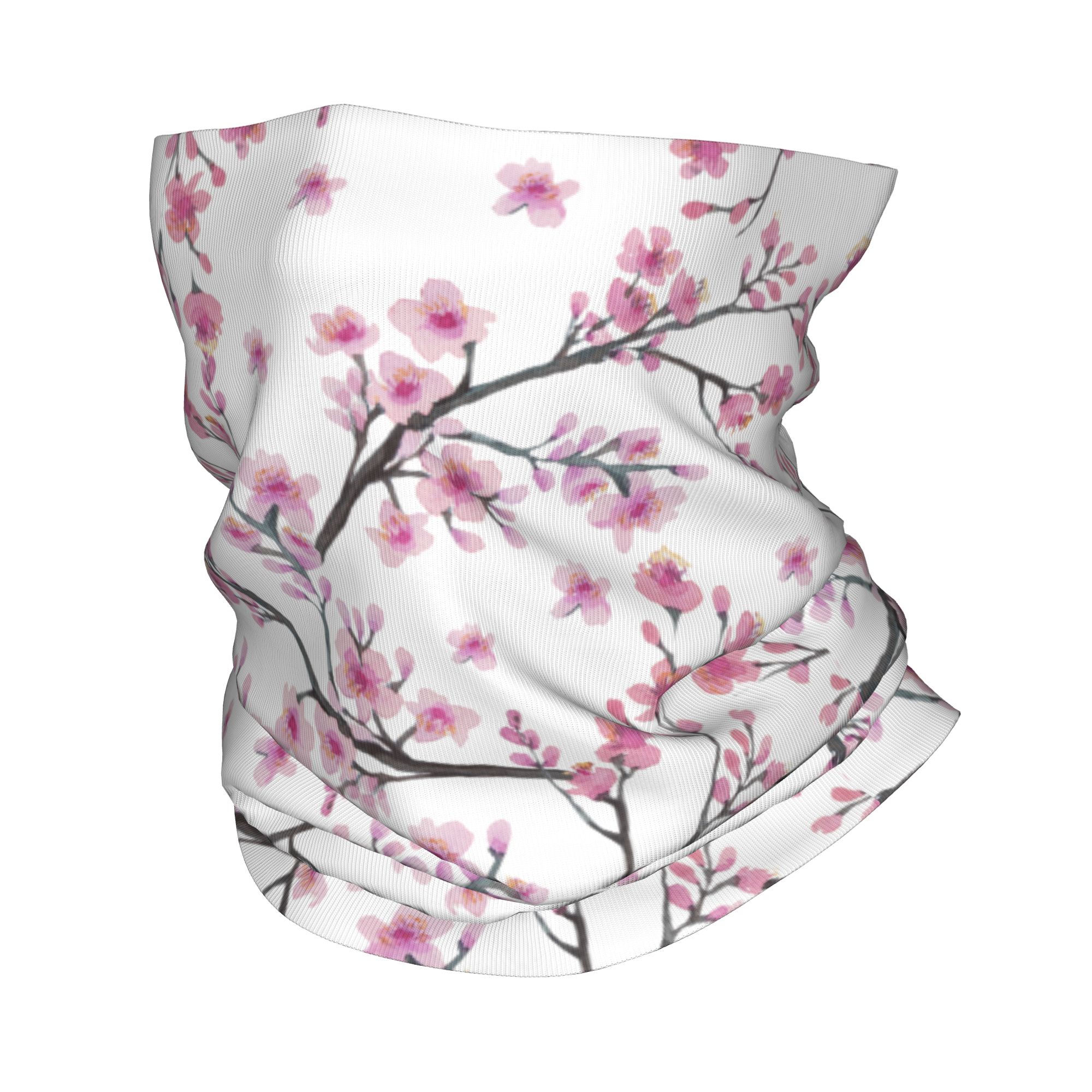 Wool Balaclava Knit - Bandana/Gaiter Tubolare Antivento con Fiori di