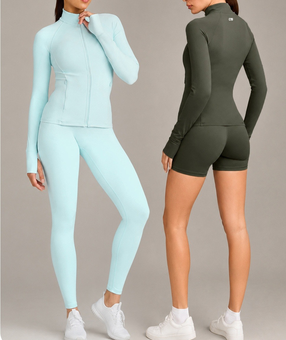 Winter Yoga Clothing - Giacca da yoga con colletto alla