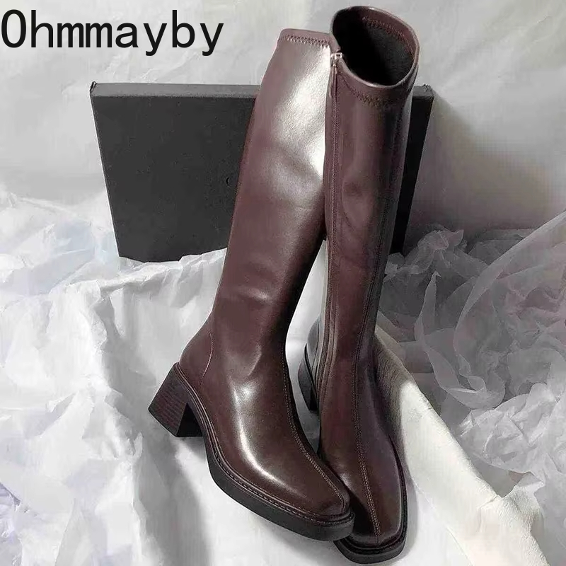 Winter Clothing Korea - Stivali alti al ginocchio da donna