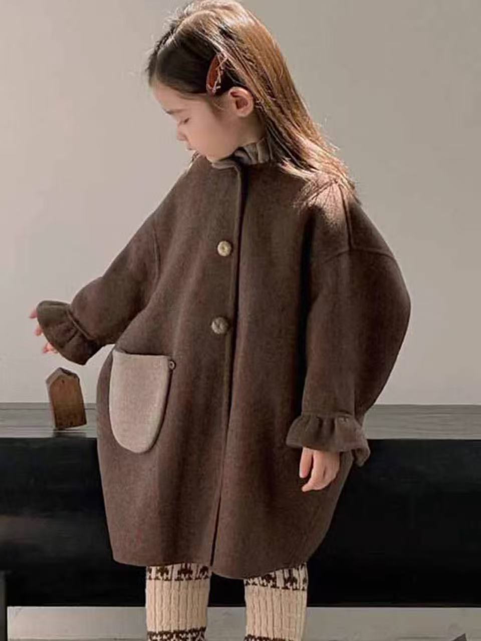 Winter Clothing Toddler Girl - Cappotto di Lana per Bambine 2026