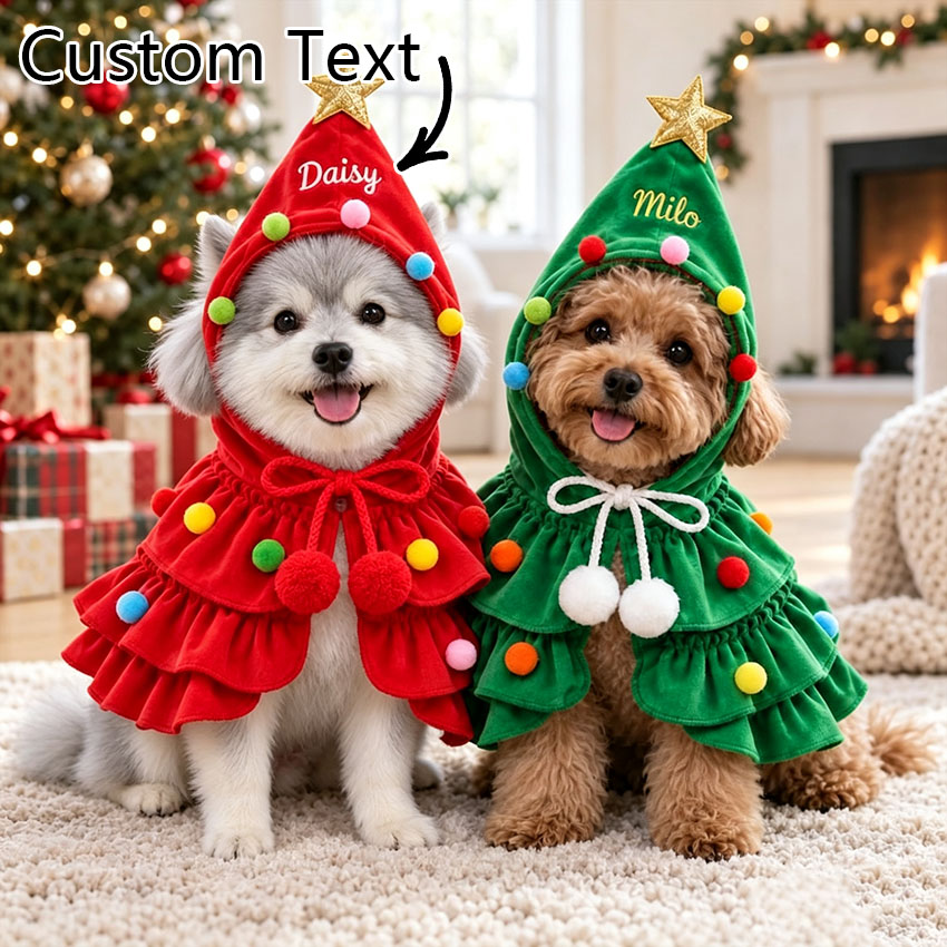 Winter Clothing Options - Scialle natalizio personalizzato per animali domestici,