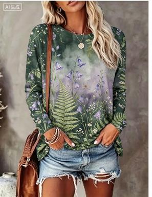 Winter Clothing For Women - Maglietta a Maniche Lunghe da Donna
