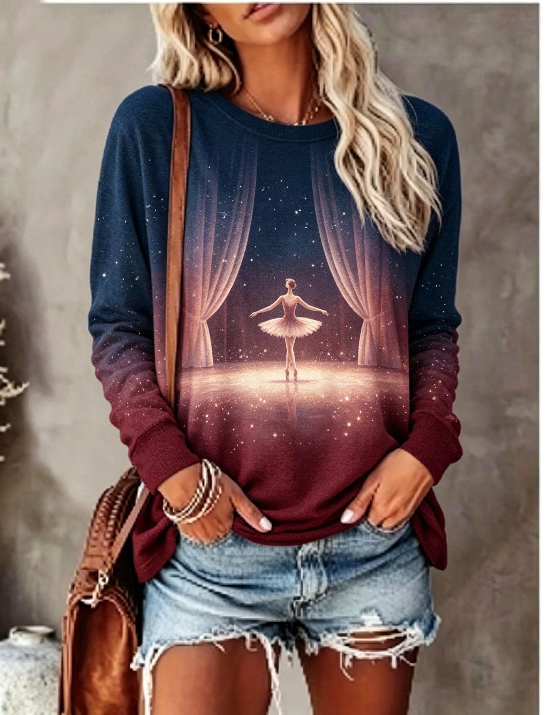 Winter Clothing For Women - Maglietta a Maniche Lunghe da Donna