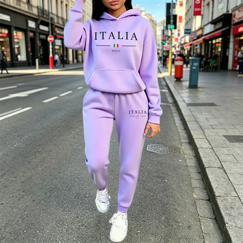 Winter Clothing Sale Women - Tuta da donna casual con felpa