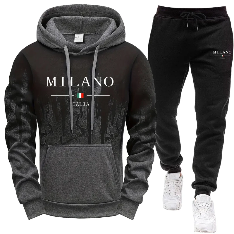 Winter Cloth - Completo da Uomo/Felpa con Cappuccio/Pantaloni Autunno