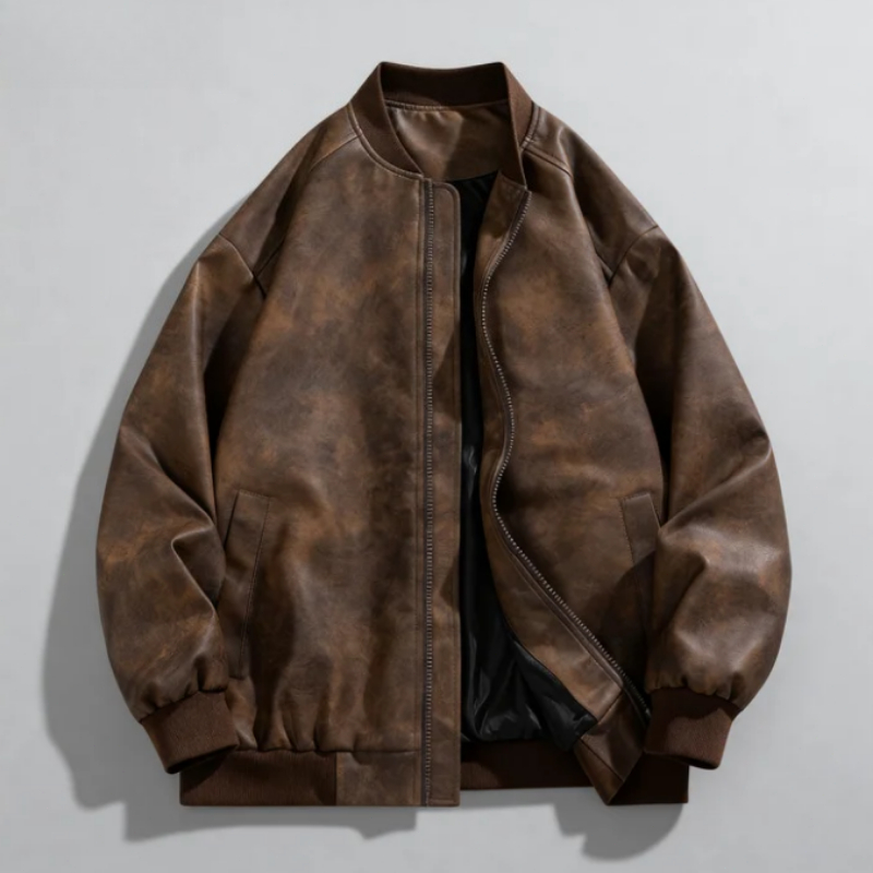 Autunno nuova giacca in pelle  - Quality Winter Clothing Bomber Jacket recensione e prezzo